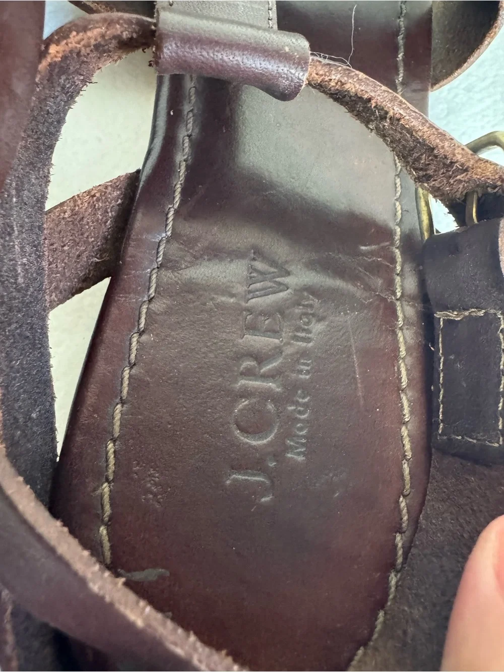 J.Crew Made in Italy Leather Gladiator Sandals Size 8.5